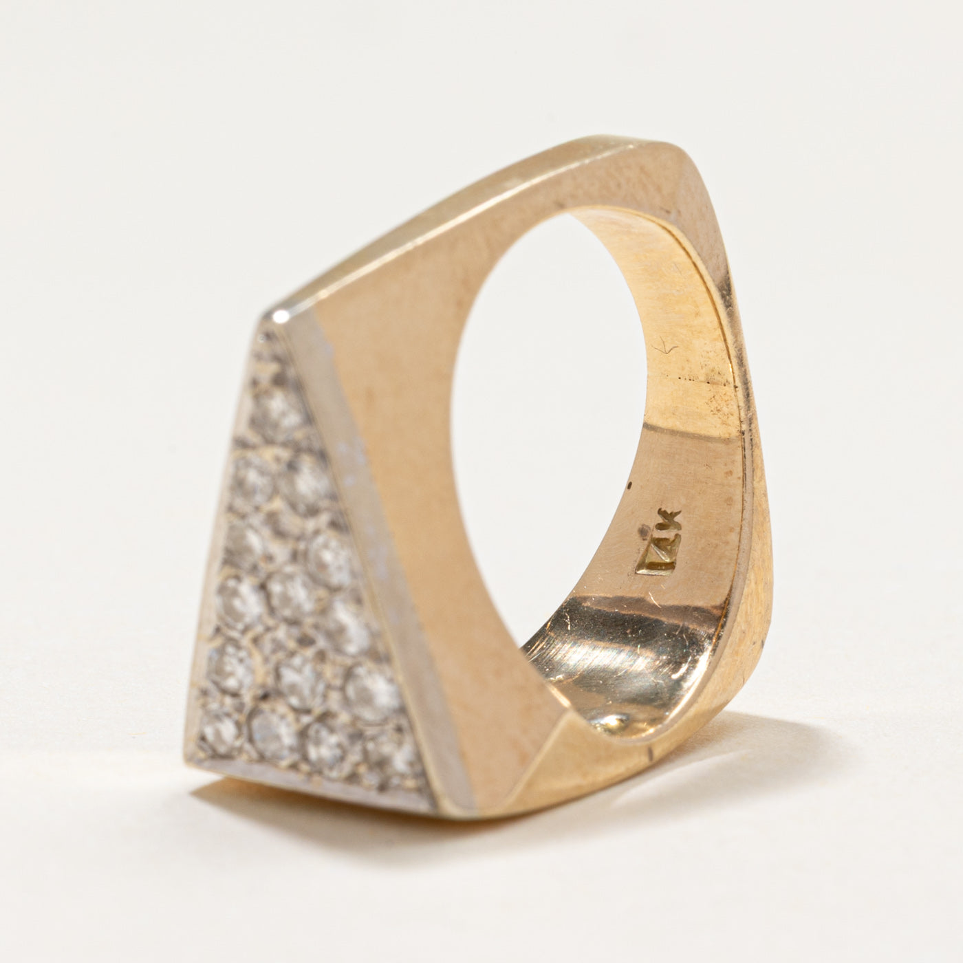 Diamond Cluster Geometric Statement Ring | 0.37ctw | SZ 5.25