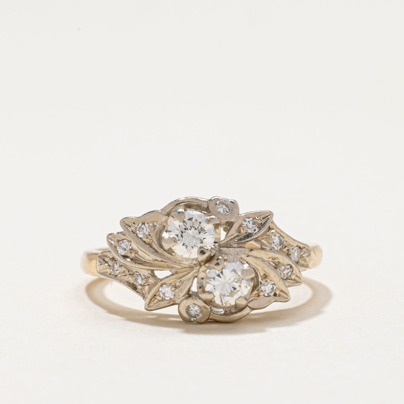 Diamond Cluster Leaf Design Ring | 0.50ctw | SZ 6.25