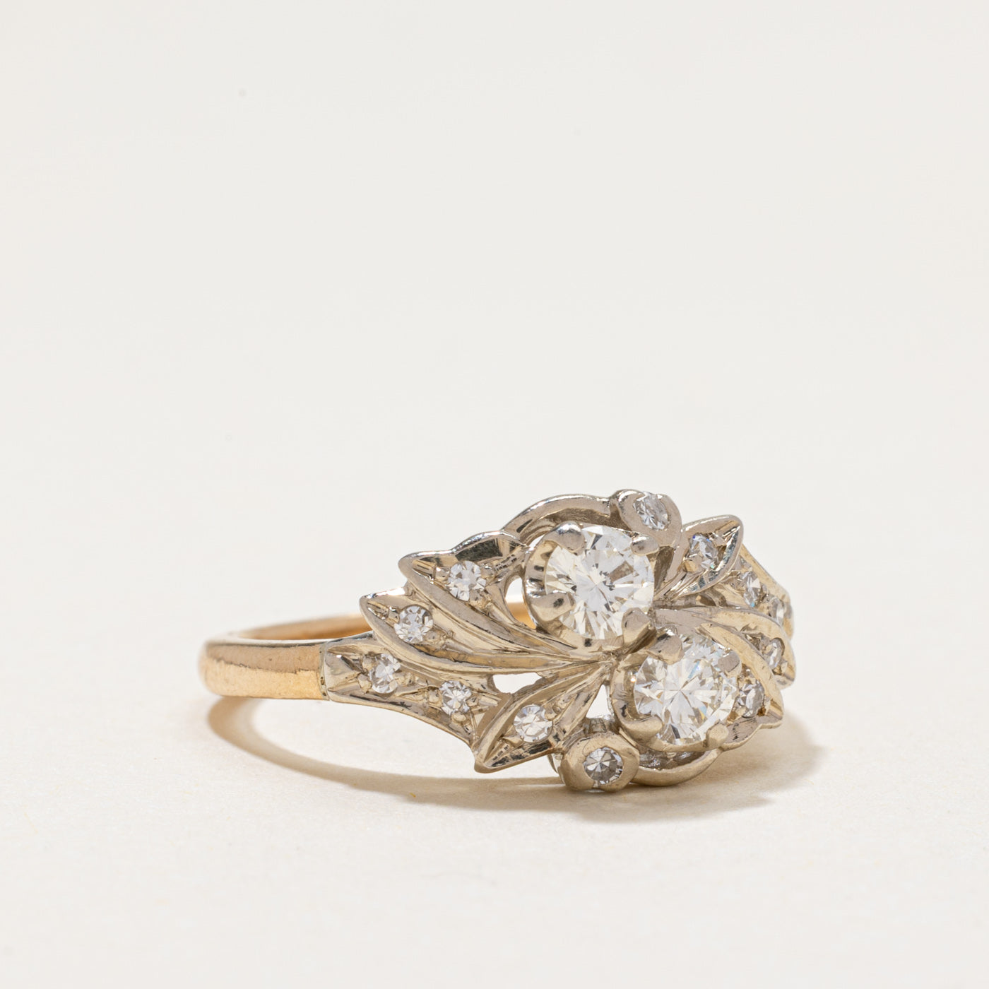Diamond Cluster Leaf Design Ring | 0.50ctw | SZ 6.25