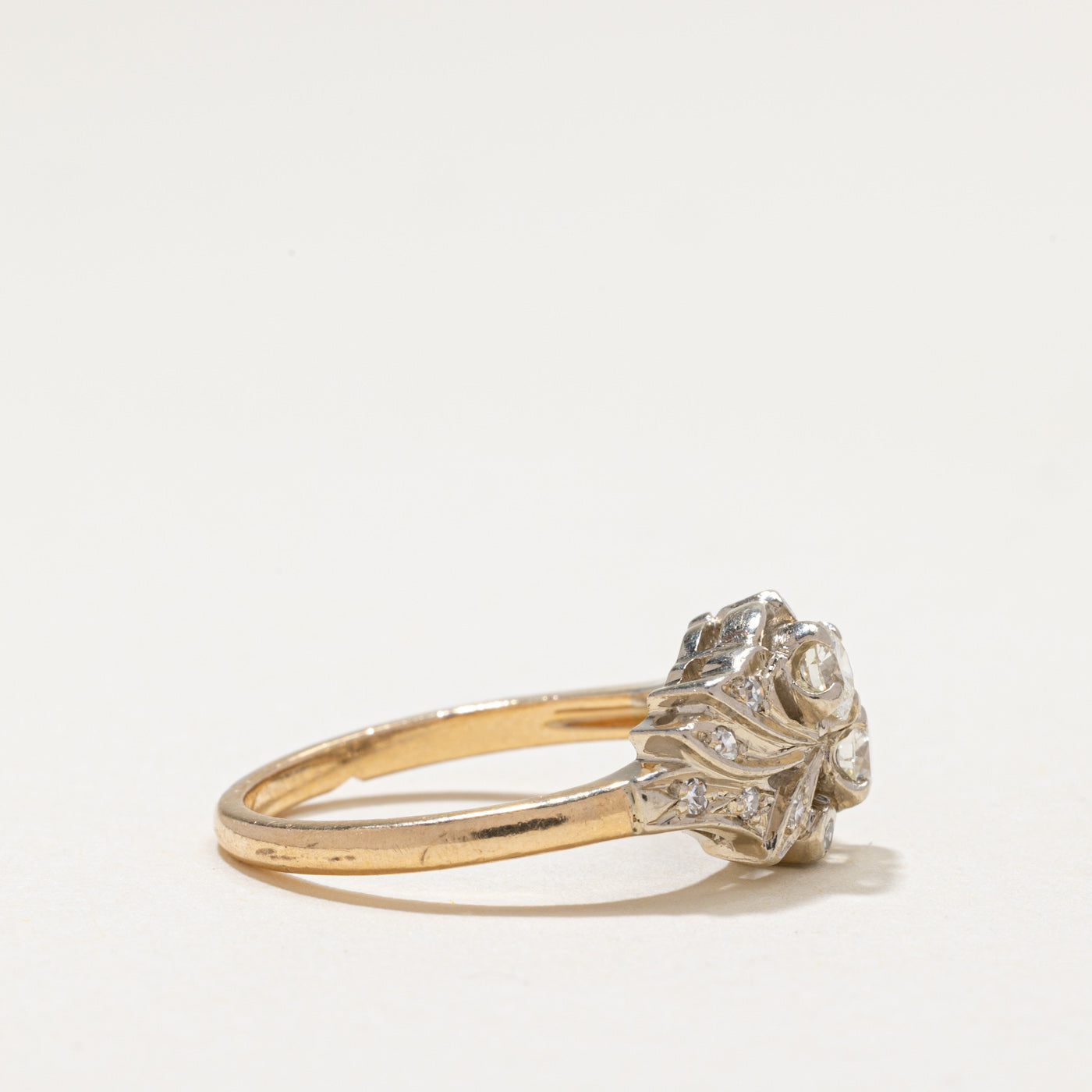 Diamond Cluster Leaf Design Ring | 0.50ctw | SZ 6.25