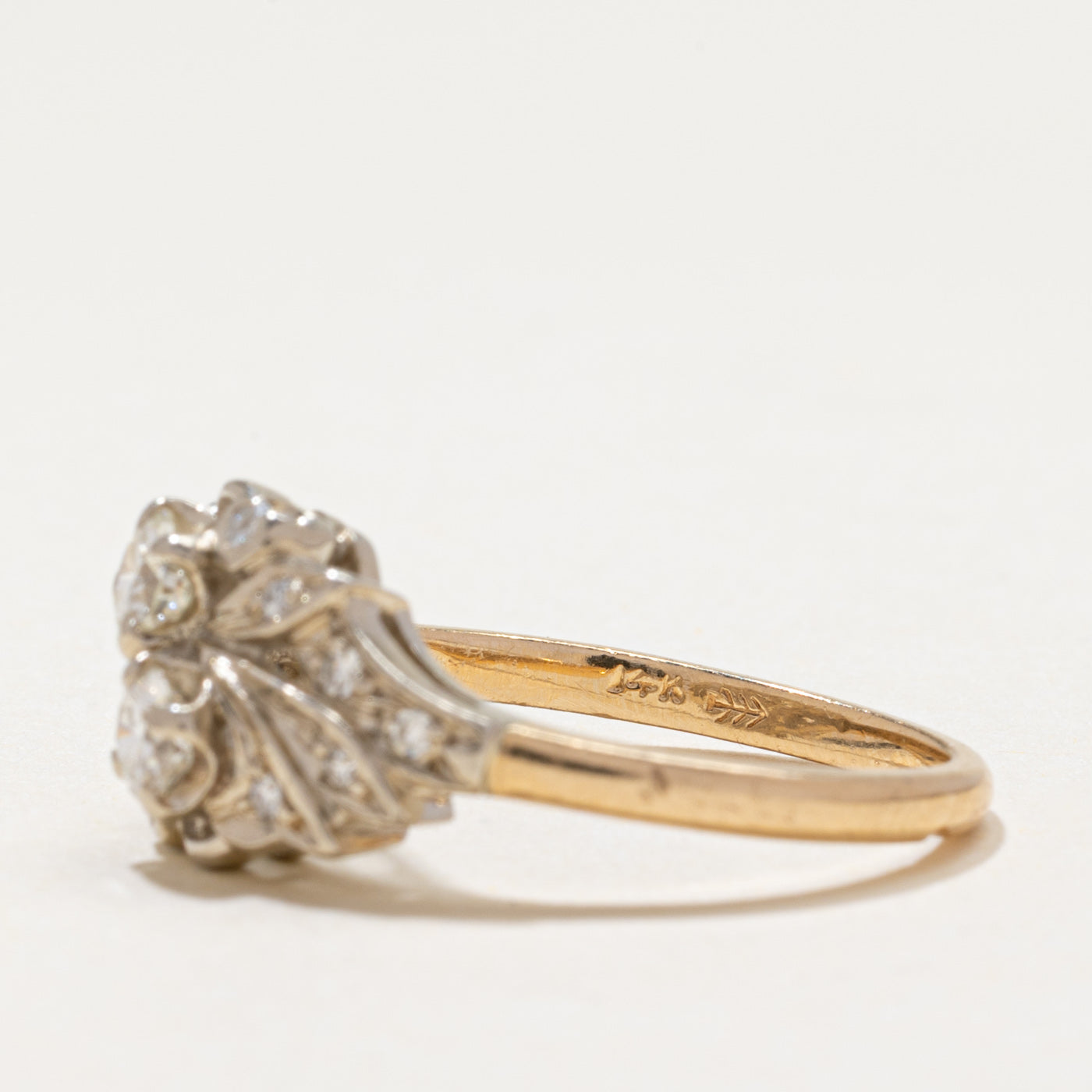 Diamond Cluster Leaf Design Ring | 0.50ctw | SZ 6.25