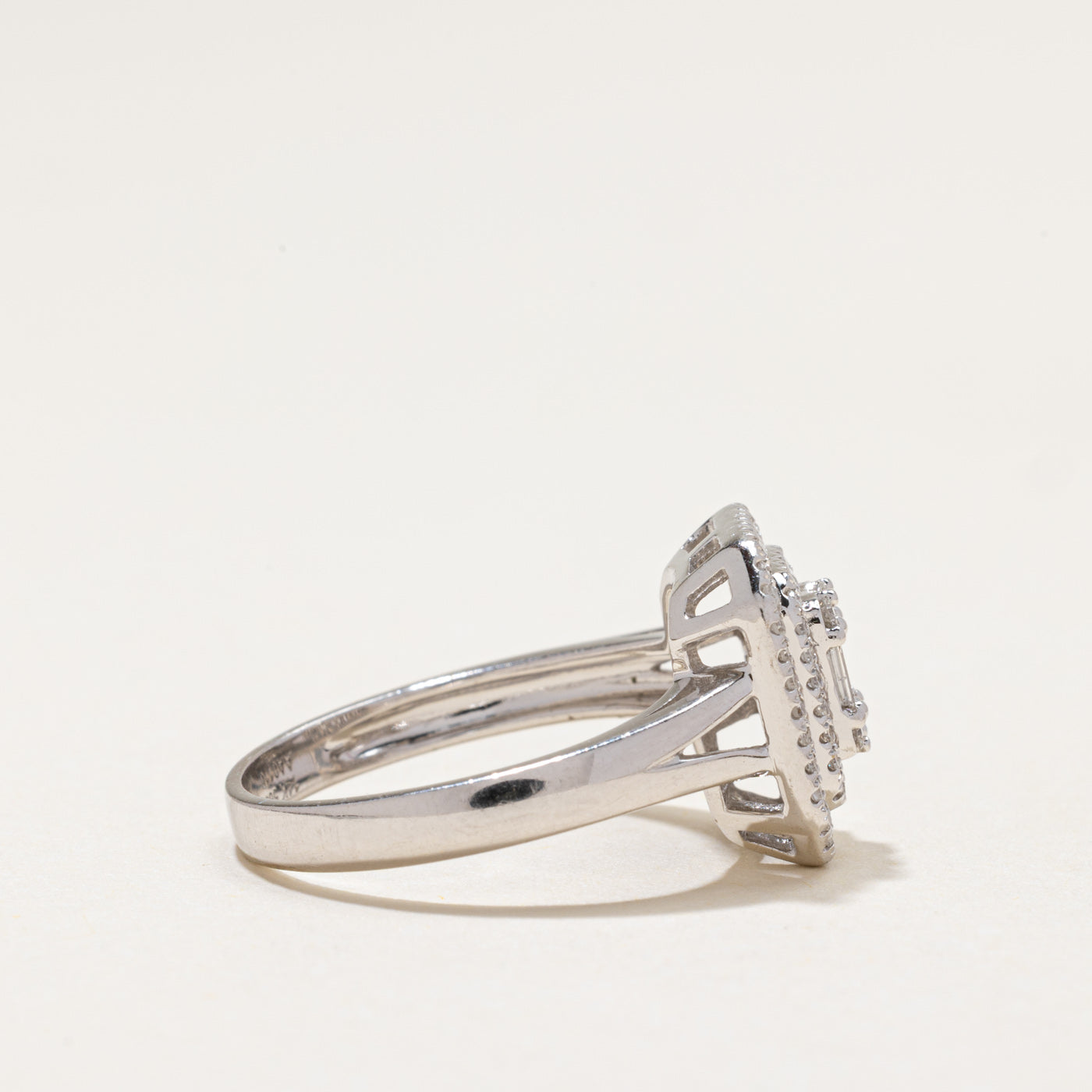 Illusion Set Diamond Double Halo Ring | 0.32ctw | SZ 6.5