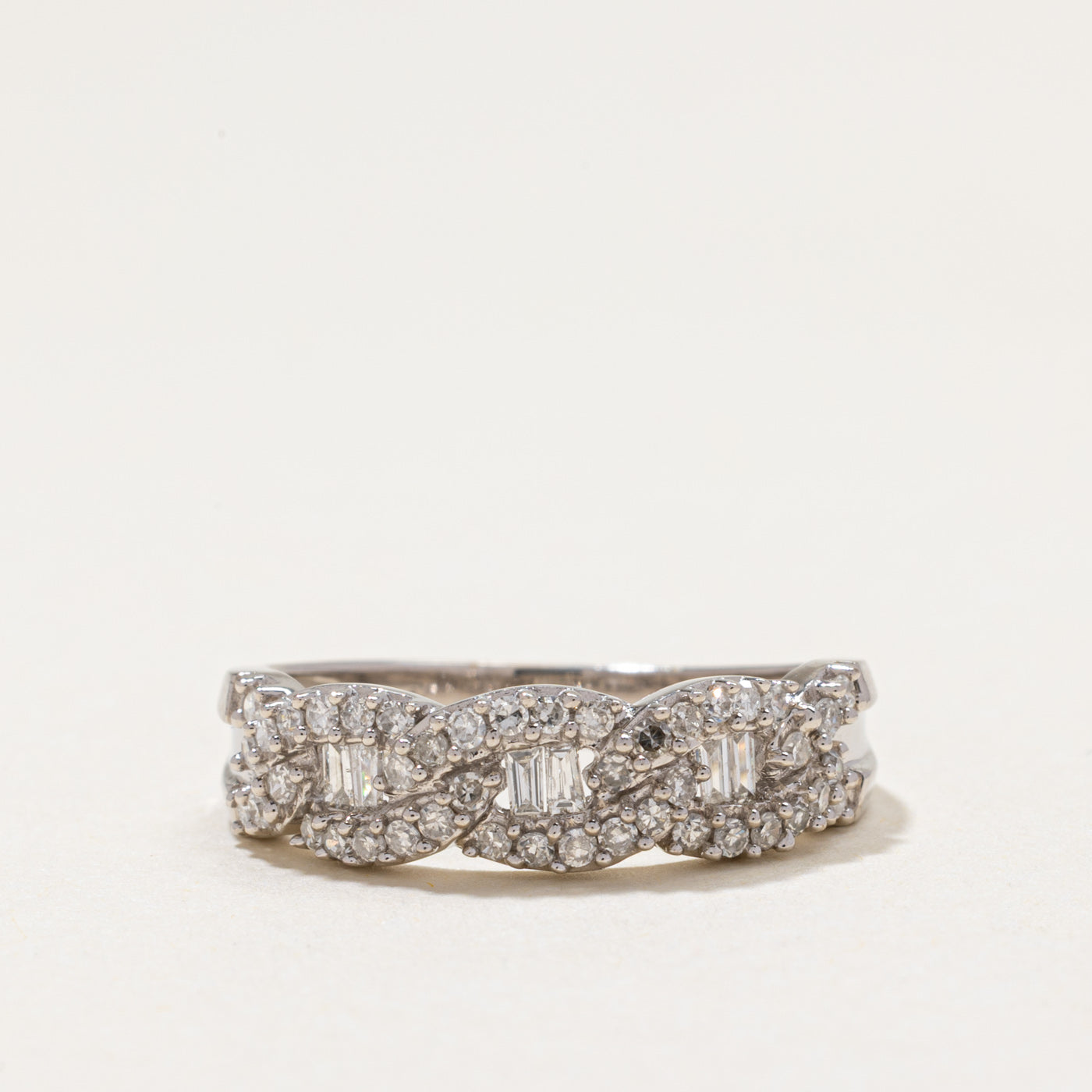 Pave Set Diamond Chain Ring | 0.50ctw | SZ 7