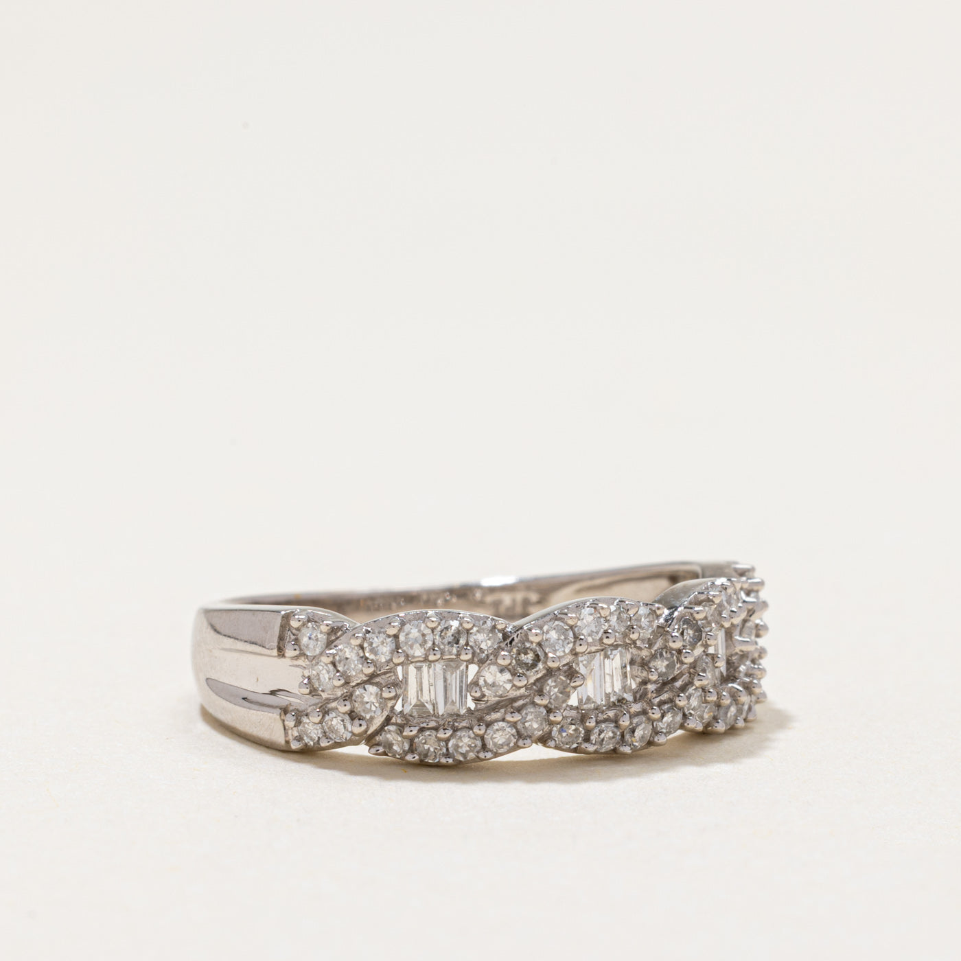 Pave Set Diamond Chain Ring | 0.50ctw | SZ 7