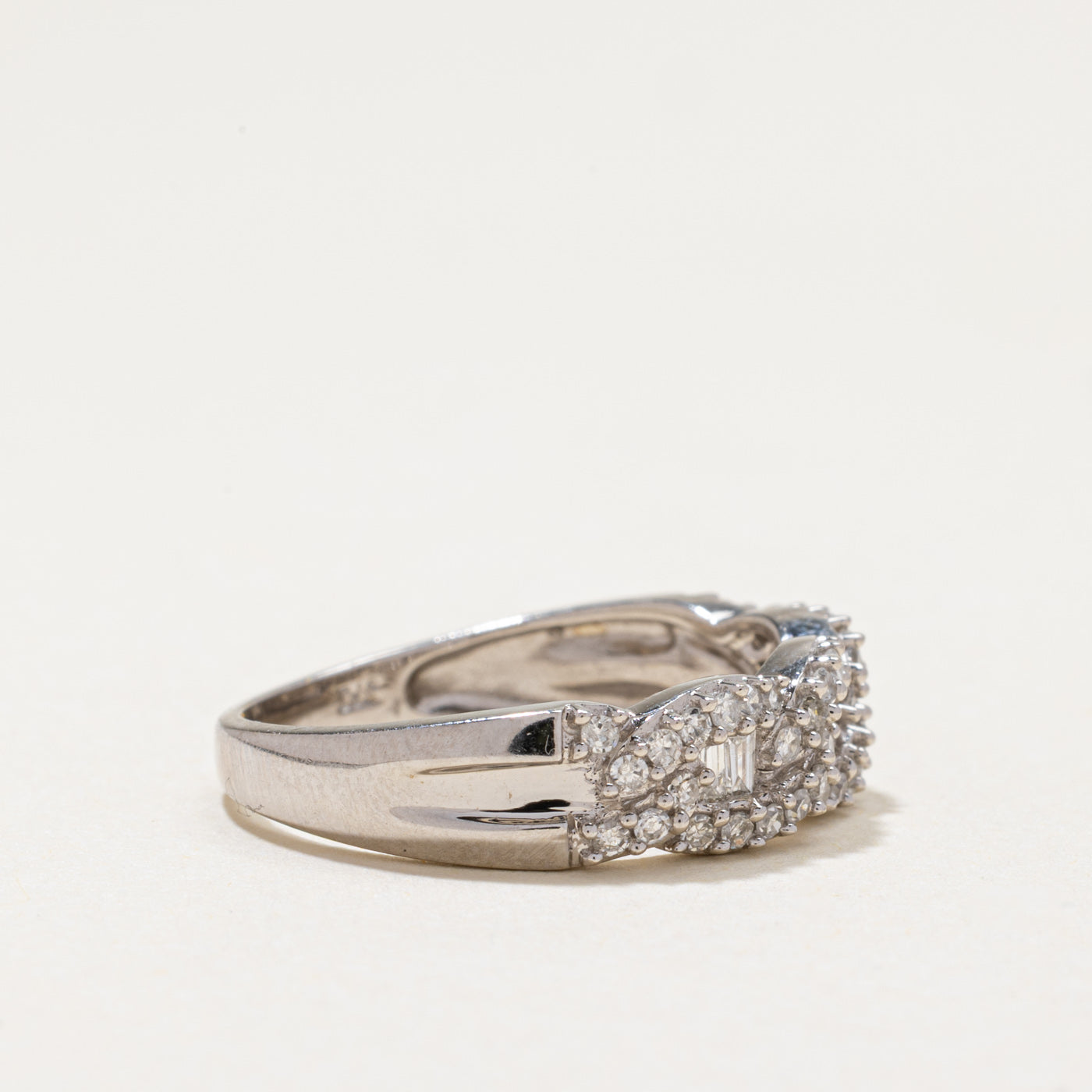 Pave Set Diamond Chain Ring | 0.50ctw | SZ 7
