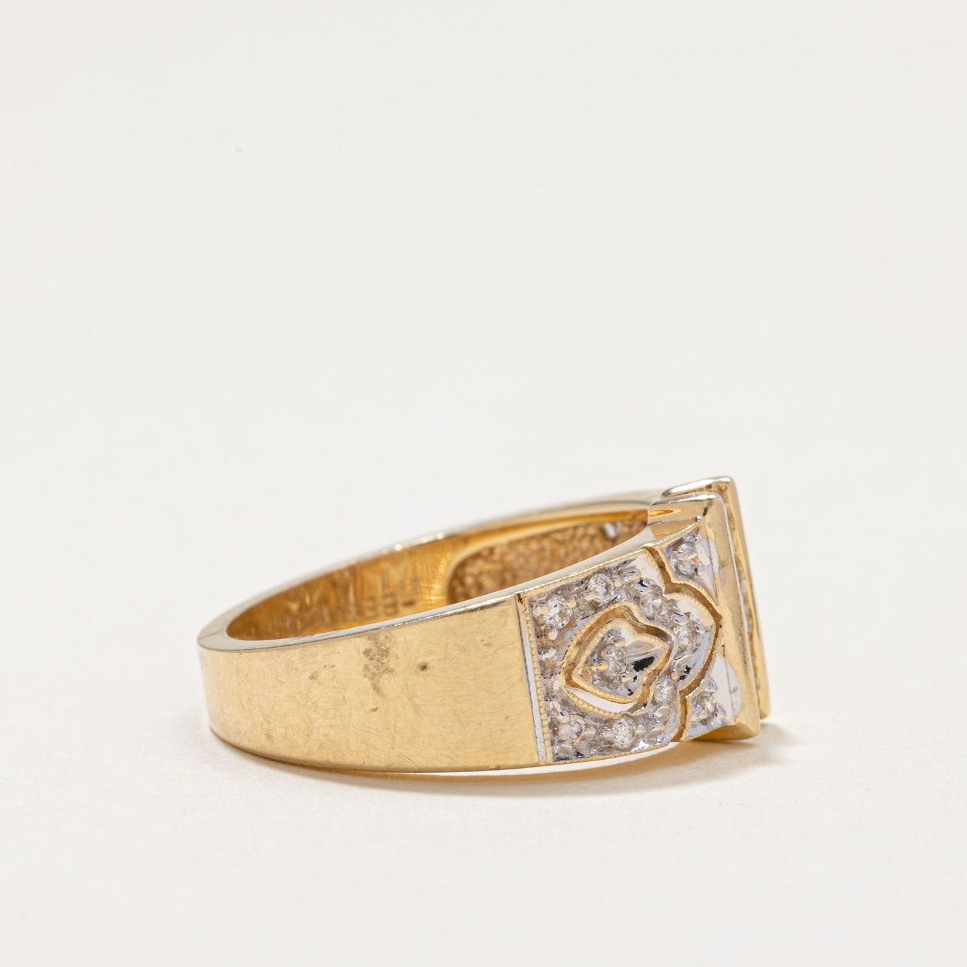 Diamond Column Milgrain Design Ring | 0.34ctw | SZ 6.25
