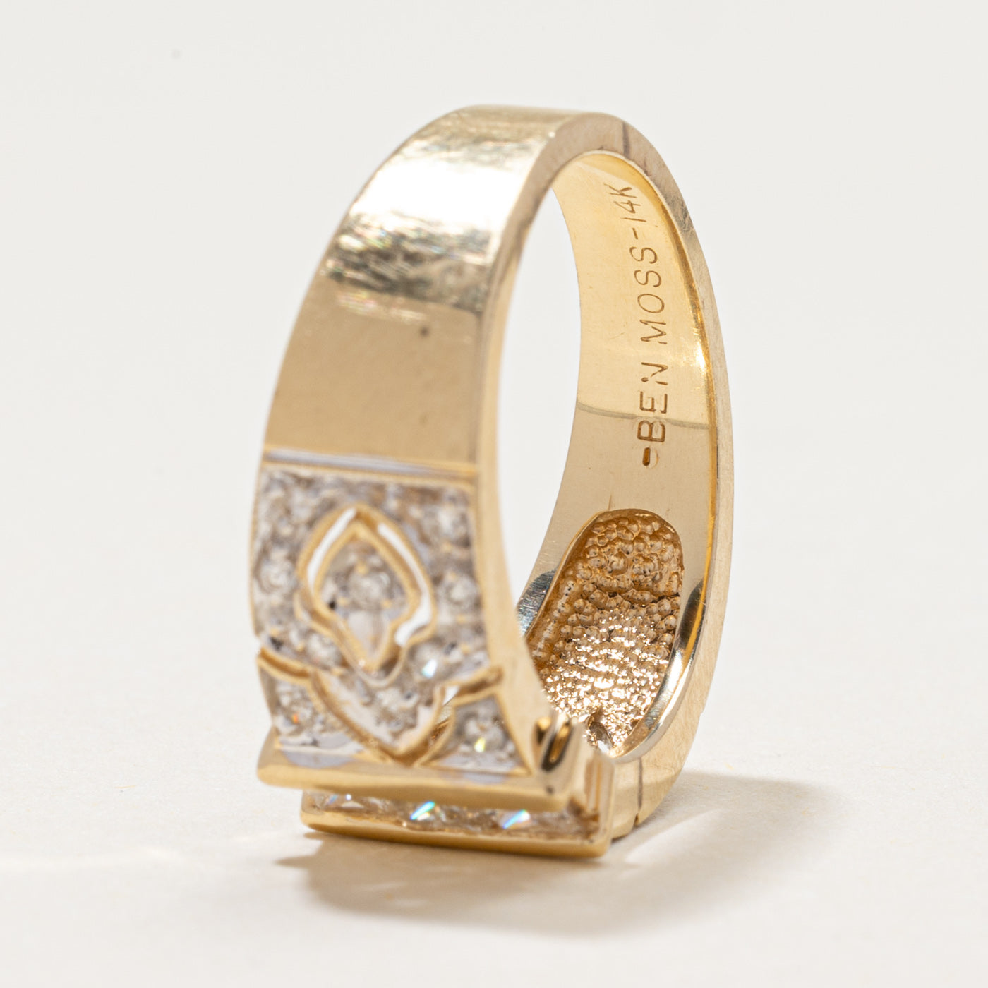 Diamond Column Milgrain Design Ring | 0.34ctw | SZ 6.25