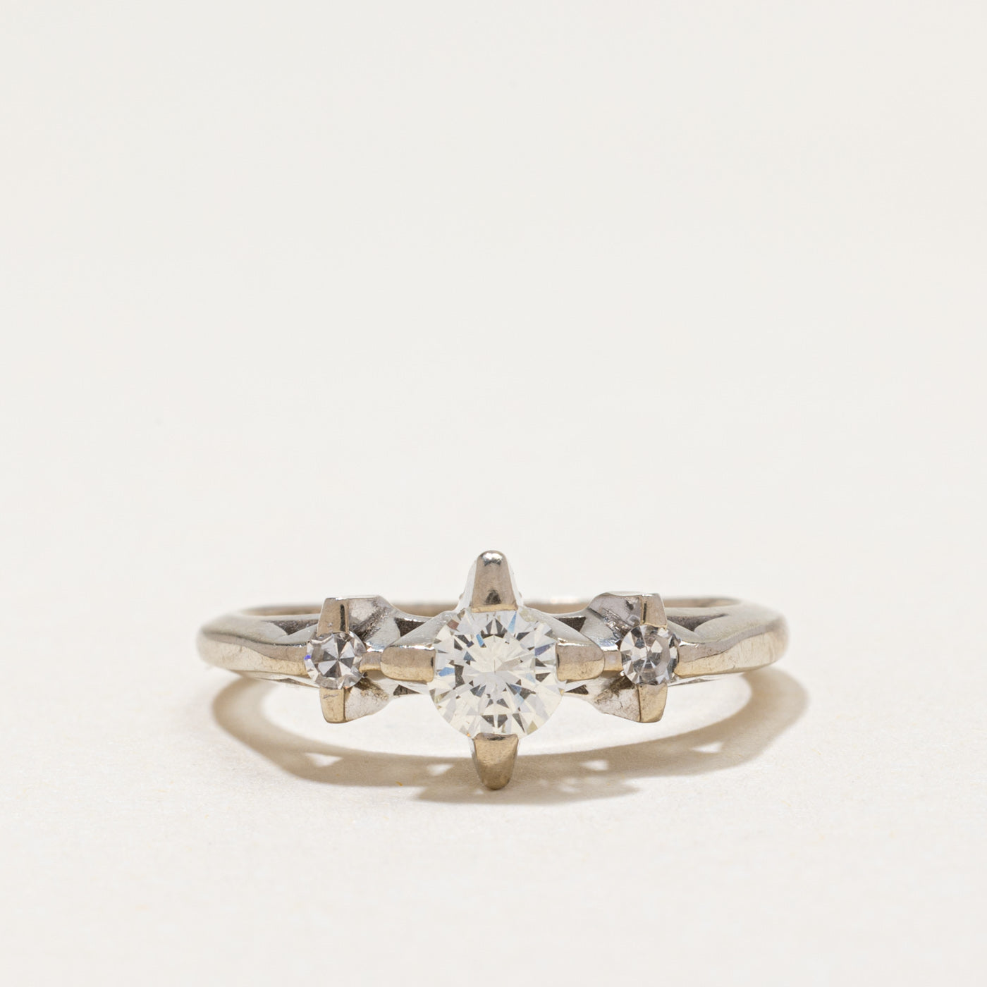 Three Stone Diamond Ring | 0.34ctw | SZ 4.75