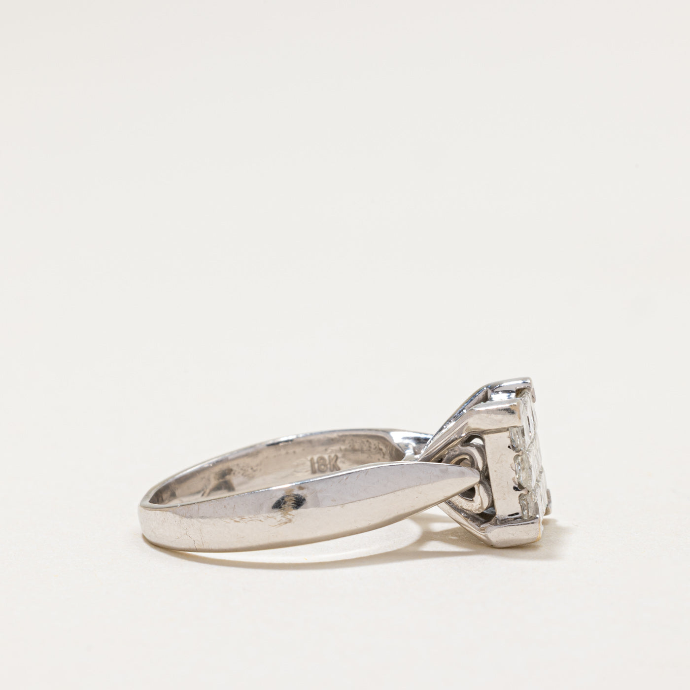 Illusion Set Diamond Reverse Tapered Ring | 0.81ctw | SZ 5.25