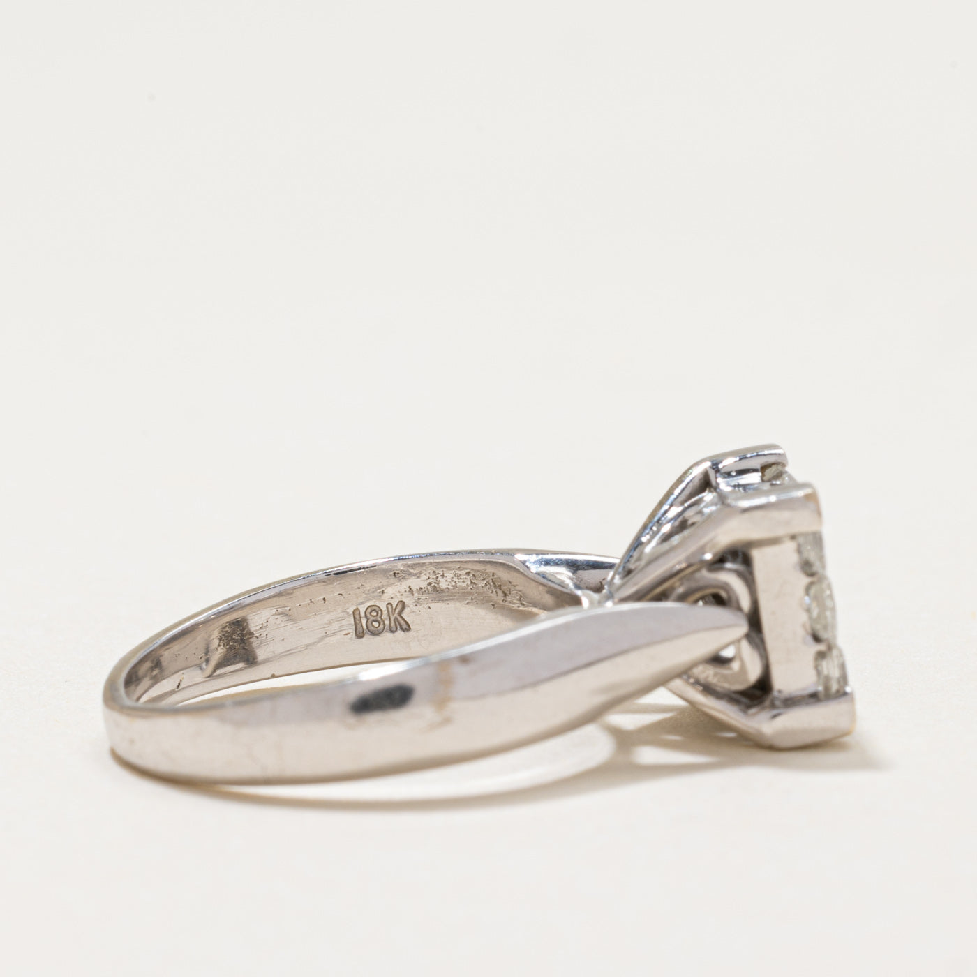 Illusion Set Diamond Reverse Tapered Ring | 0.81ctw | SZ 5.25