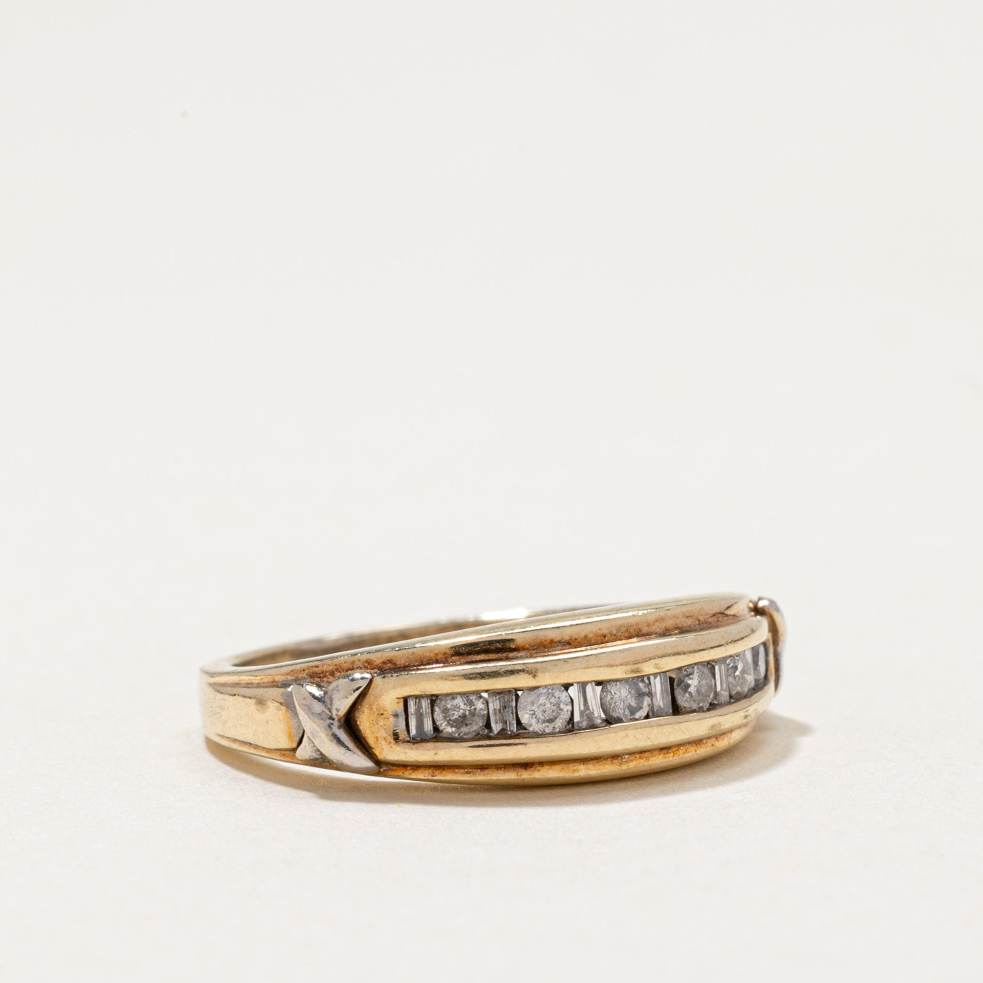 Channel Set Diamond & Hidden 'Mom' Ring | 0.17ctw | SZ 5.25