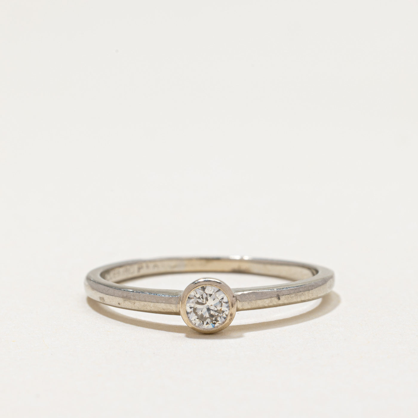 Bezel Set Solitaire Diamond Ring | 0.22ct | SZ 8.5