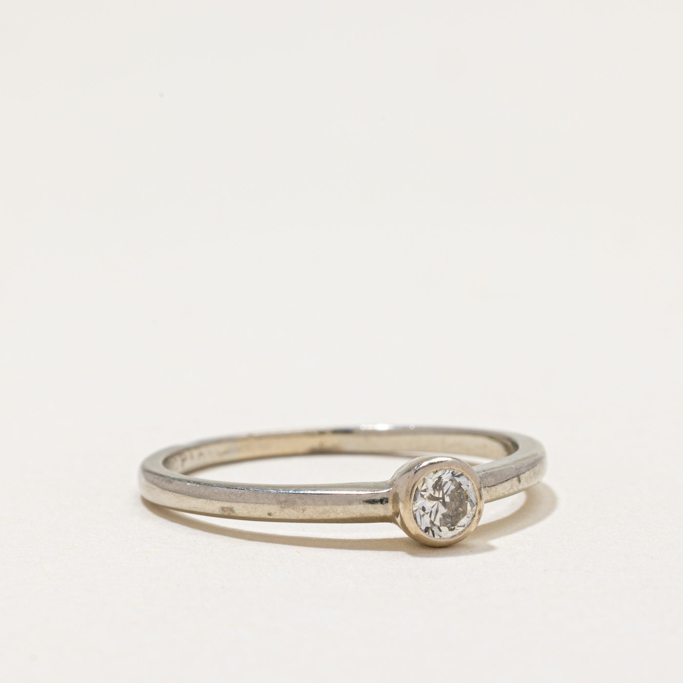 Bezel Set Solitaire Diamond Ring | 0.22ct | SZ 8.5