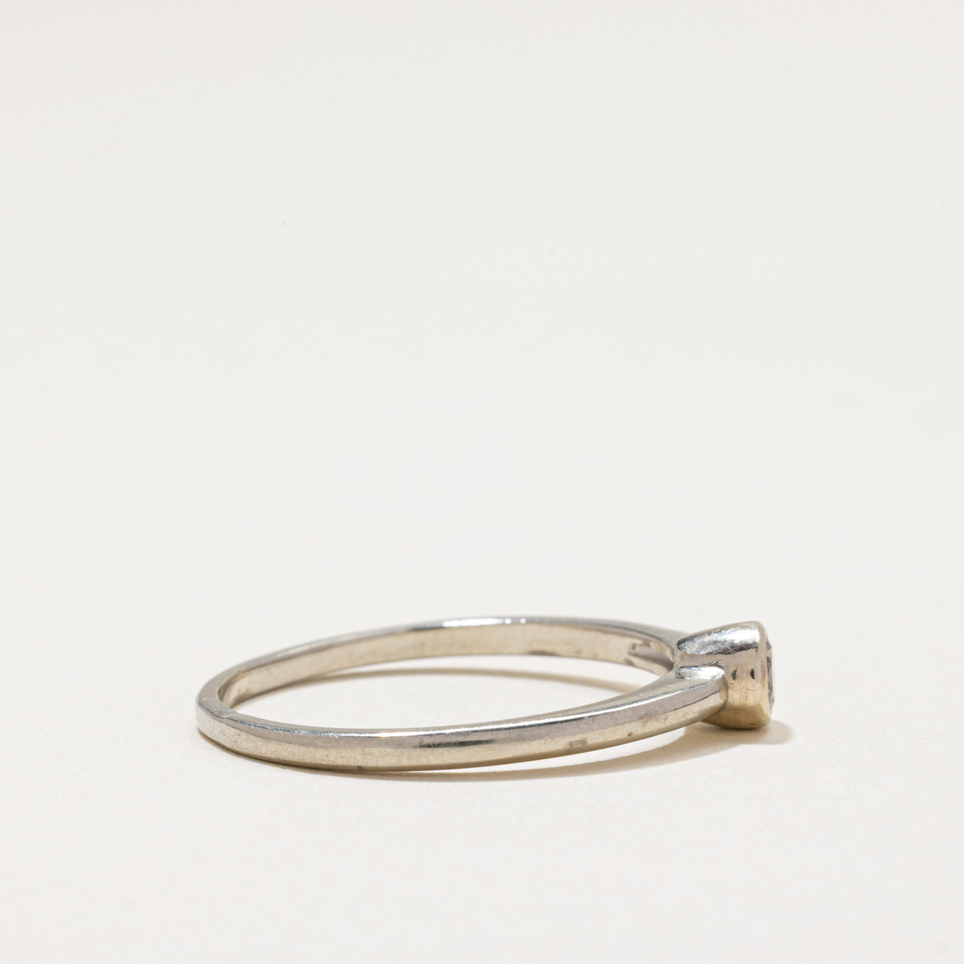 Bezel Set Solitaire Diamond Ring | 0.22ct | SZ 8.5