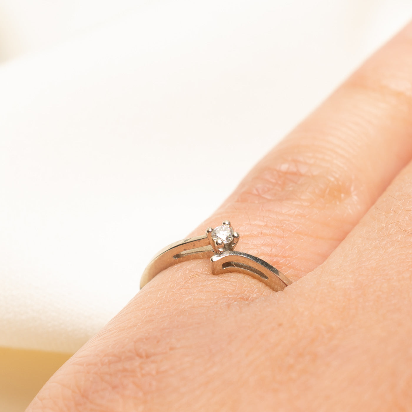 14k Diamond Bypass Ring | 0.05ct | SZ 5
