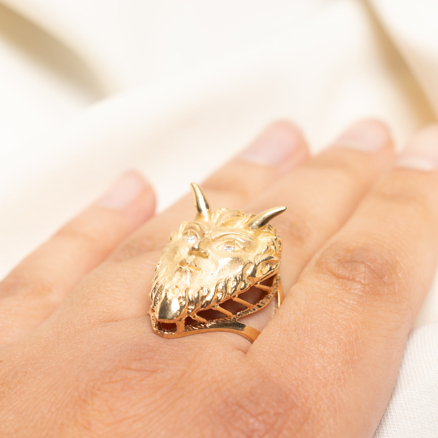 Diamond Devil Statement Ring | 0.006ctw | SZ 8.75