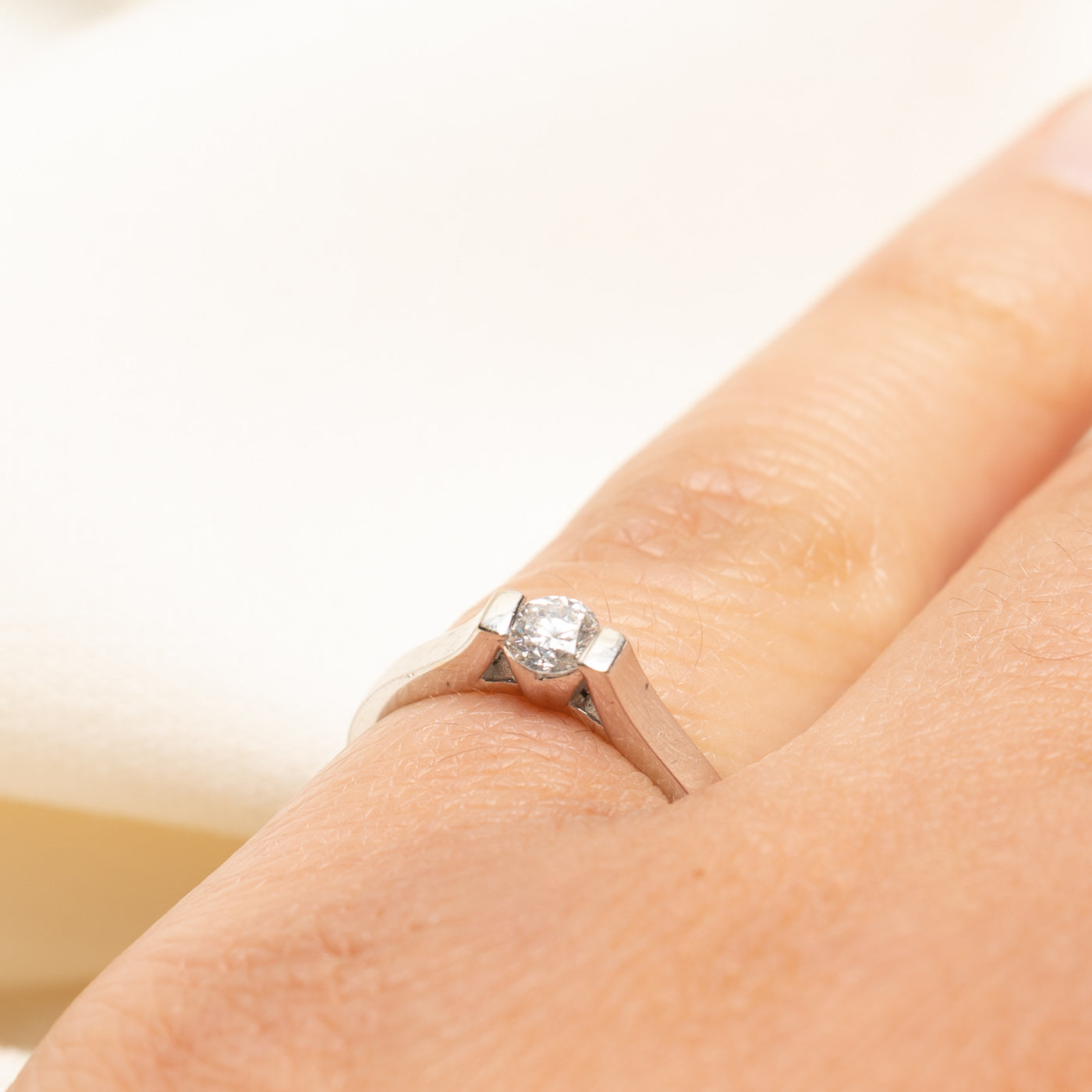 18k Solitaire Diamond Ring | 0.20ct | SZ 4.5