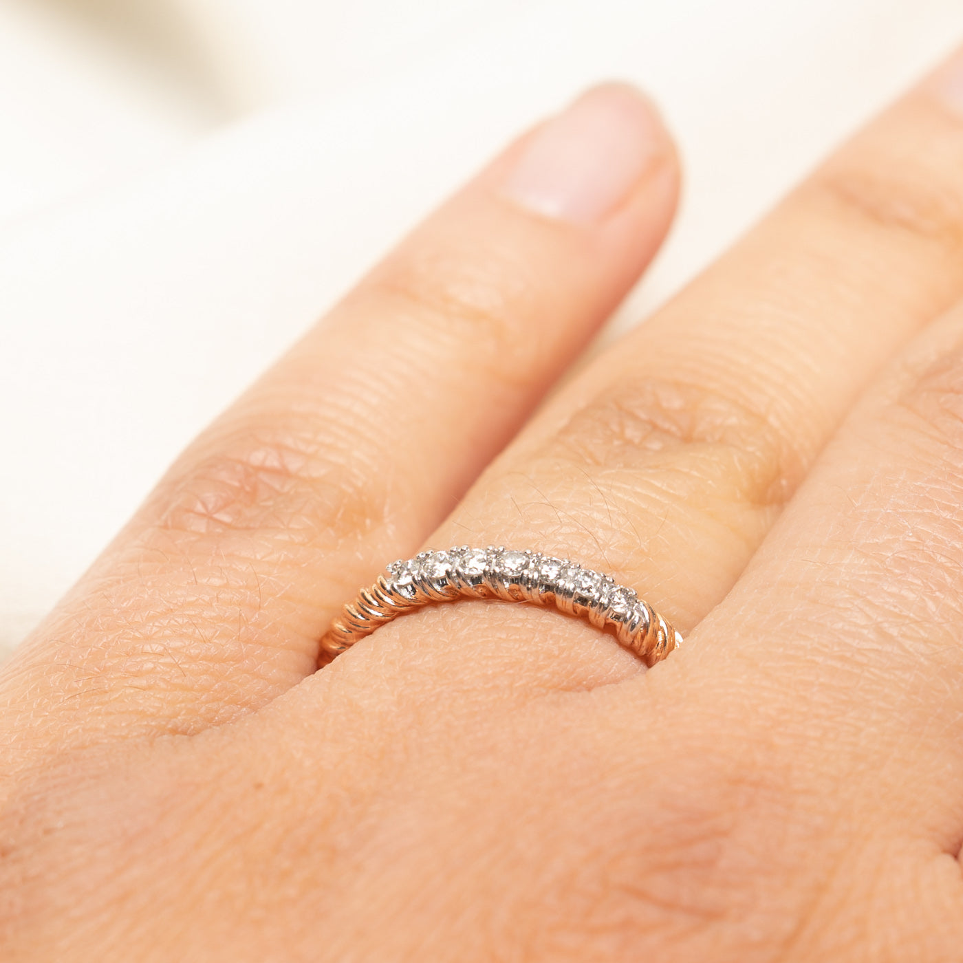 Diamond Twisted Rope Band | 0.14ctw | 2.75mm | SZ 7