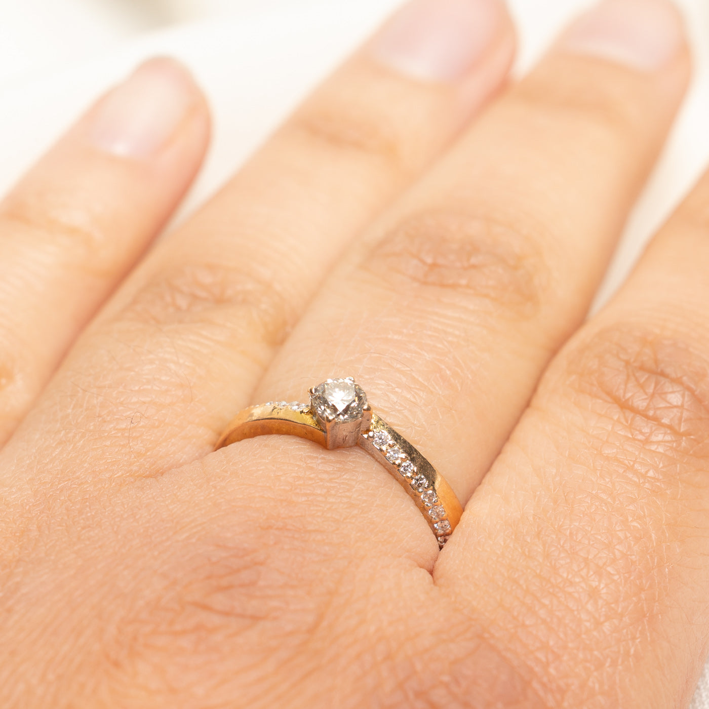 Yellow Diamond Bypass Ring | 0.46ctw | SZ 7.5