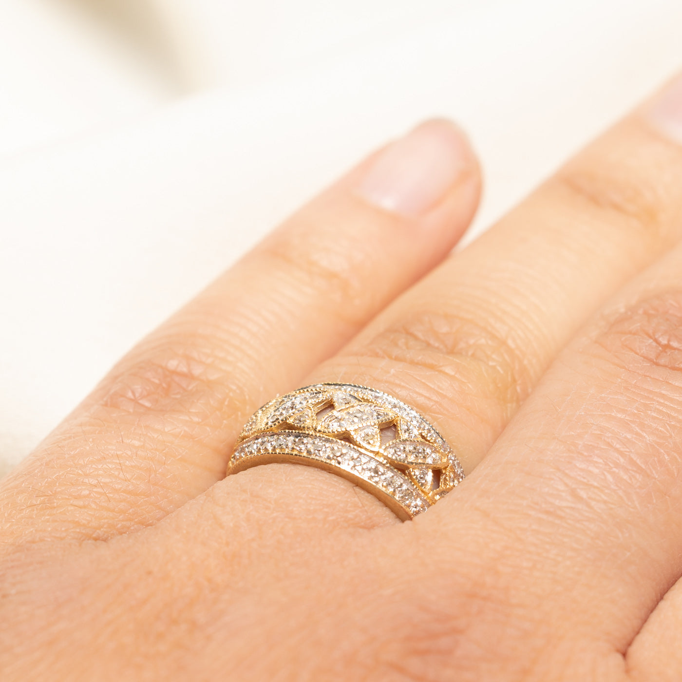 Diamond Cluster X Dome Ring | 0.28ctw | SZ 5.75
