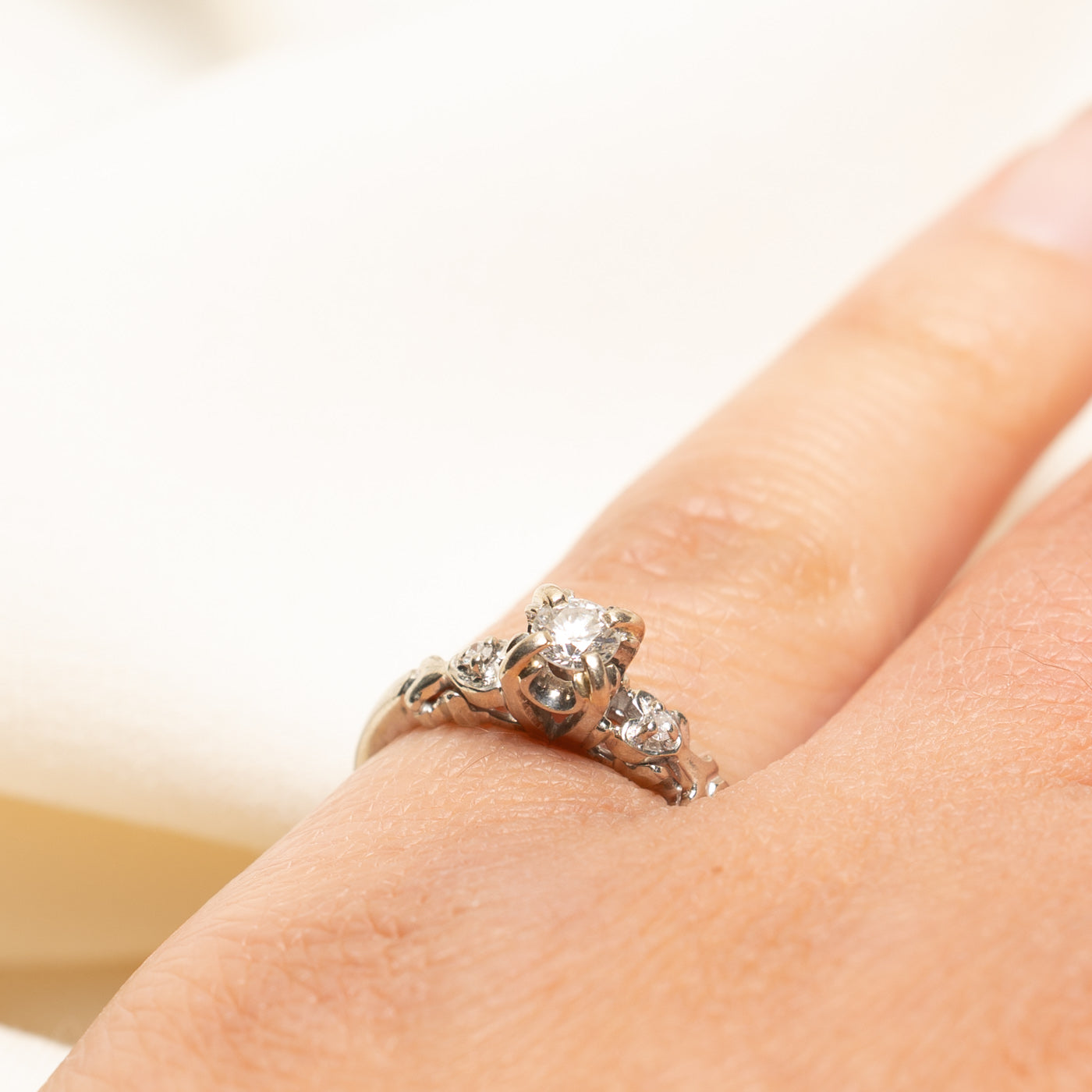 High Set Three Stone Diamond Ring | 0.25ctw | SZ 5