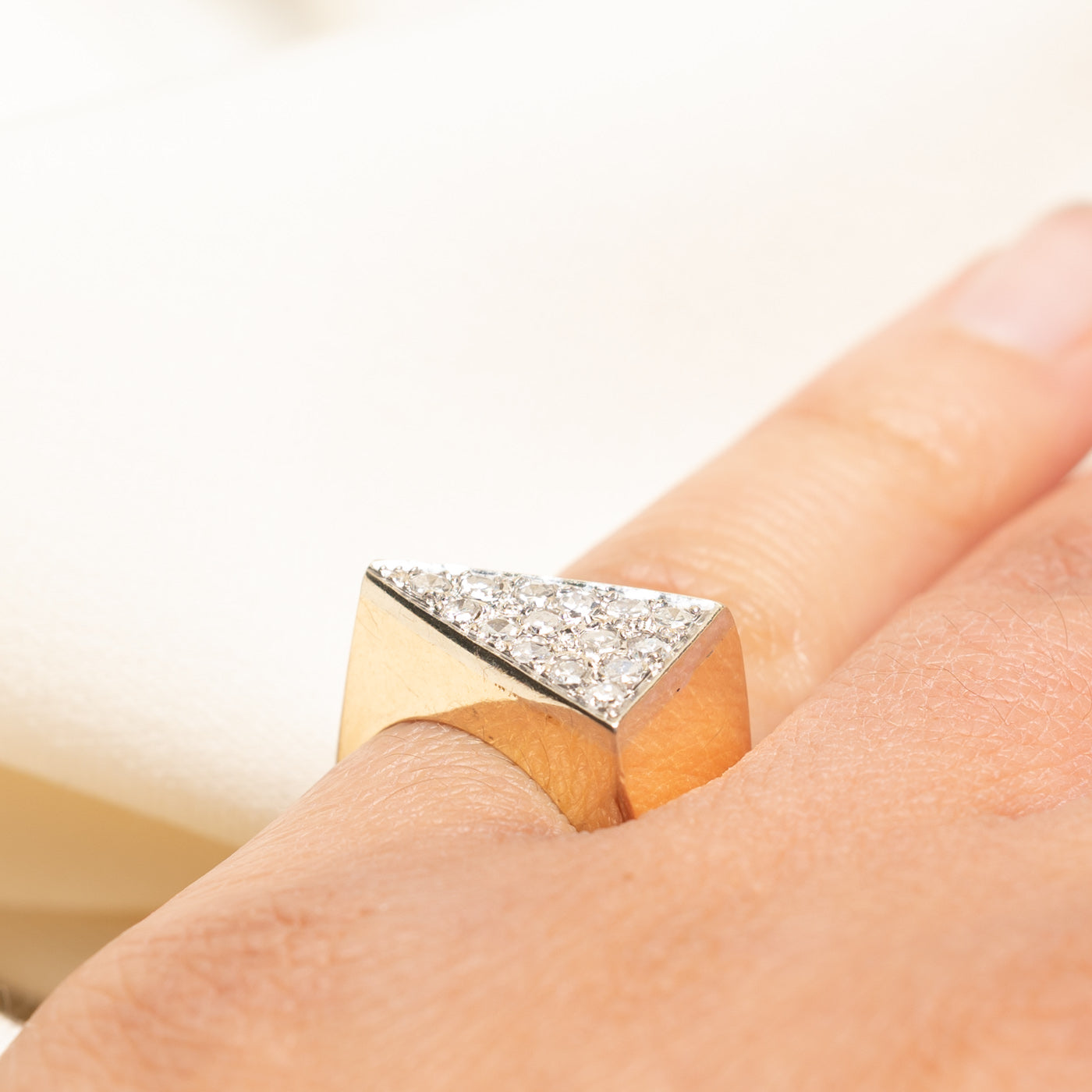 Diamond Cluster Geometric Statement Ring | 0.37ctw | SZ 5.25