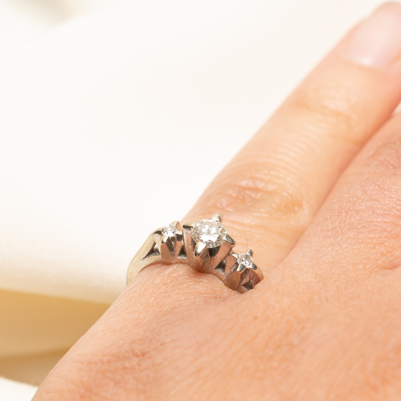 Three Stone Diamond Ring | 0.34ctw | SZ 4.75