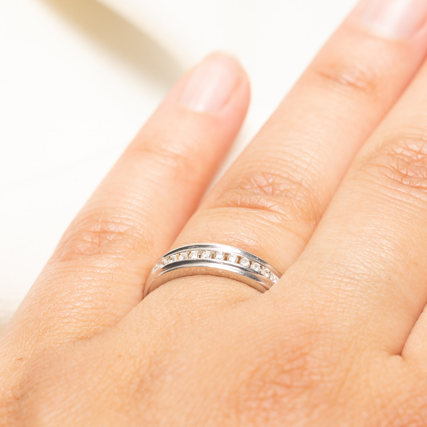 14k Channel Set Diamond Ring | 0.14ctw | SZ 7.25