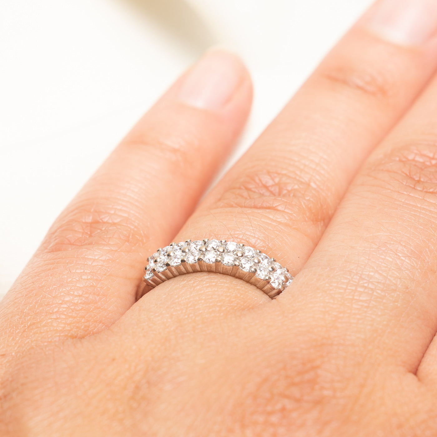 Double Row Semi Eternity Diamond Ring | 0.60ctw | SZ 7.25