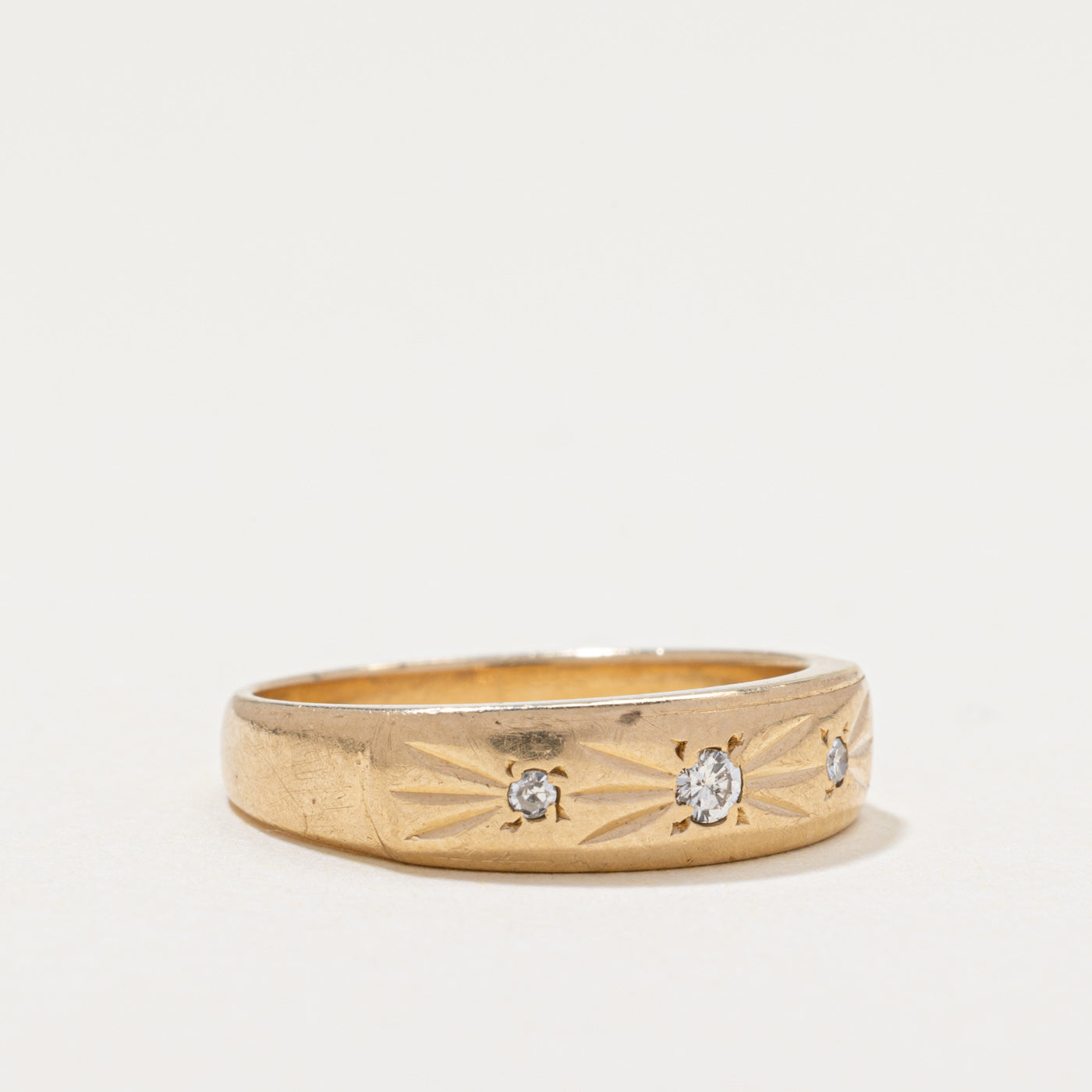 Three Stone Diamond Band | 0.06ctw | SZ 5.75