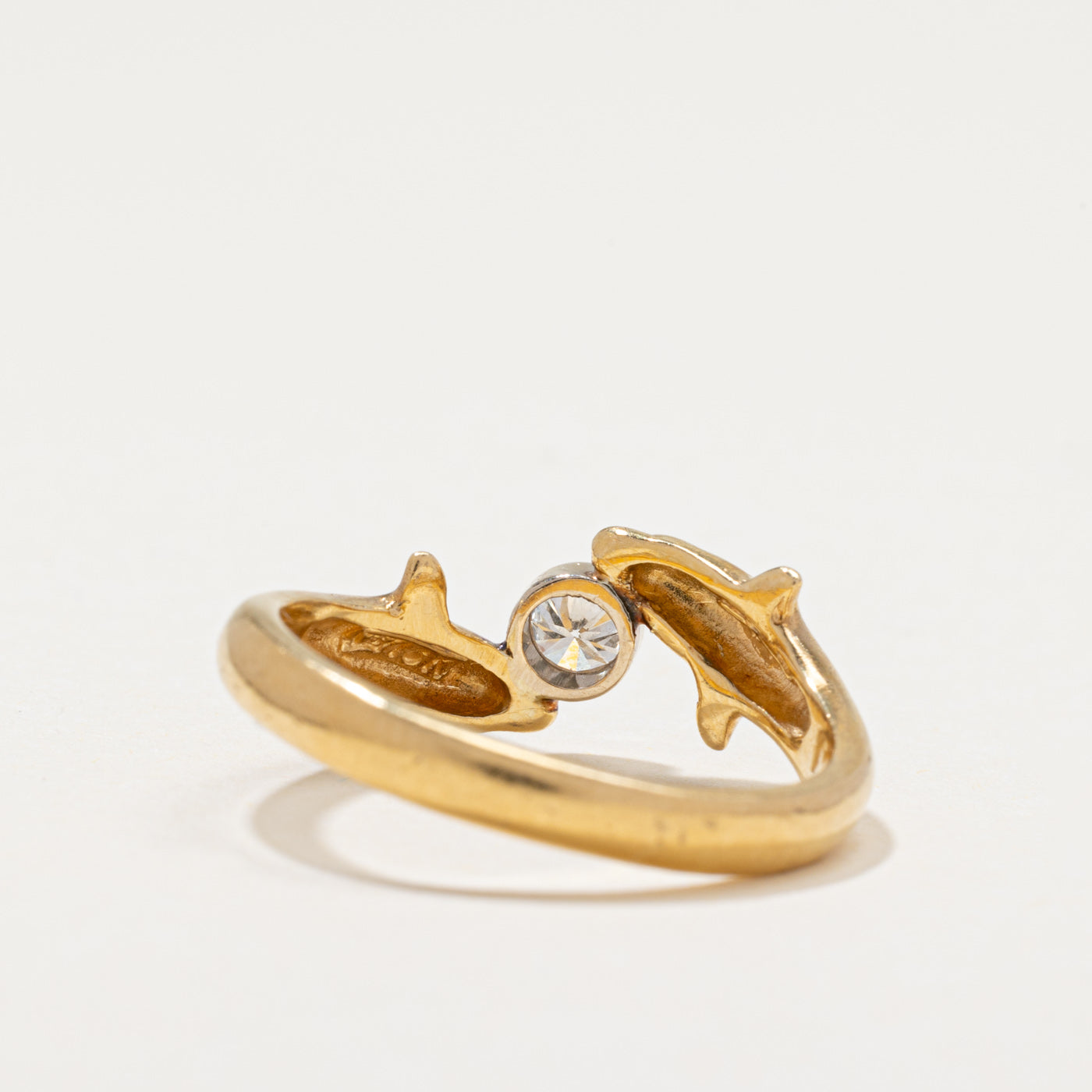Diamond Dolphin Bypass Ring | 0.20ct | SZ 7.75