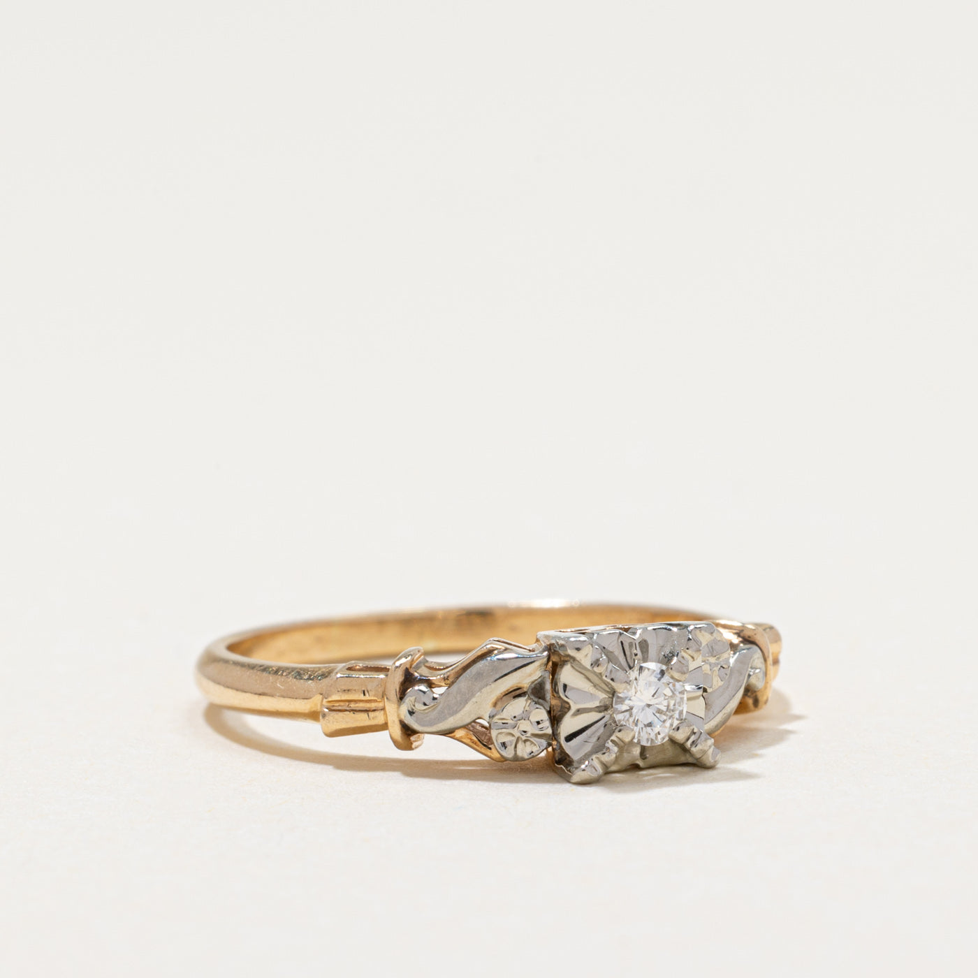 Vintage Solitaire Diamond Ring | 0.07ct | SZ 7