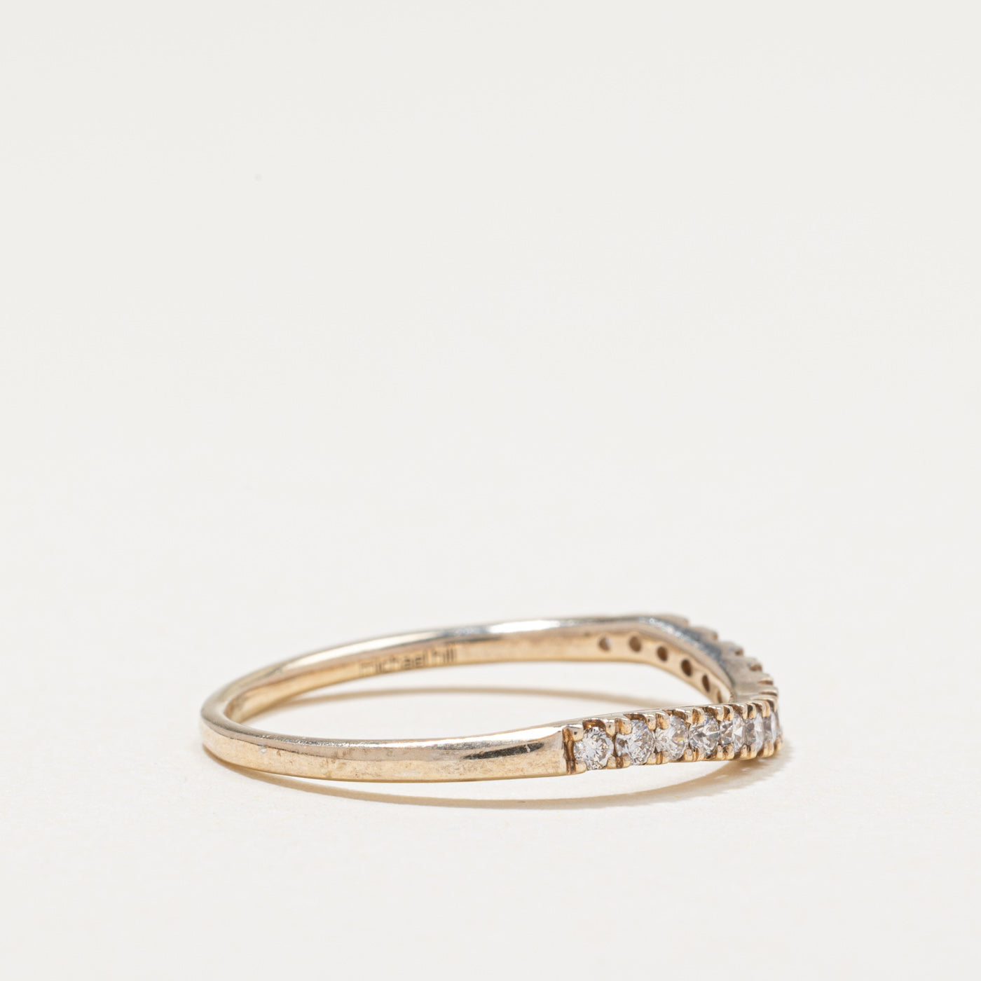 Semi Eternity Diamond Contour Band | 0.26ctw | SZ 8.5