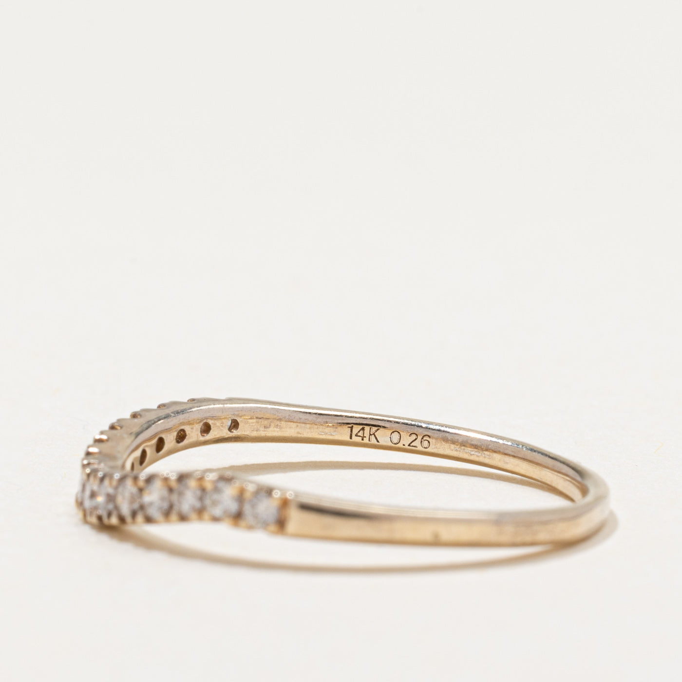 Semi Eternity Diamond Contour Band | 0.26ctw | SZ 8.5