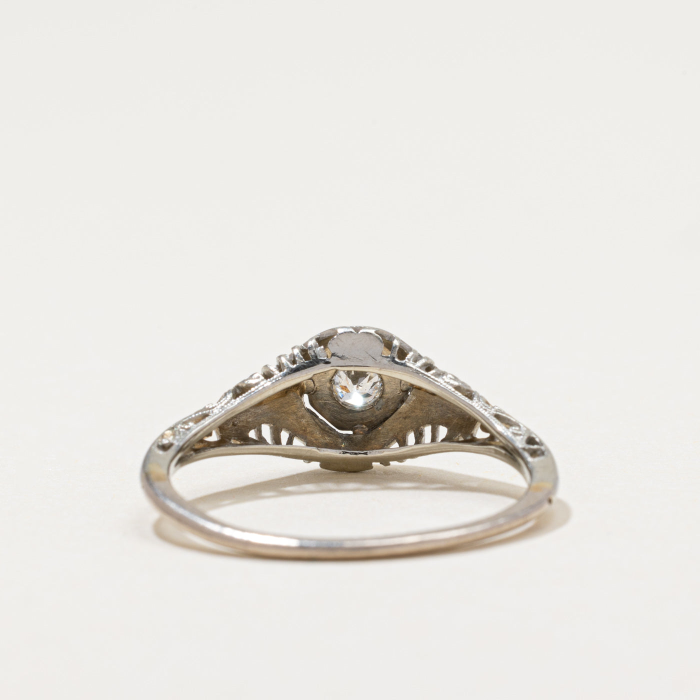 Vintage Solitaire Diamond Dome Ring | 0.11ct | SZ 8.5