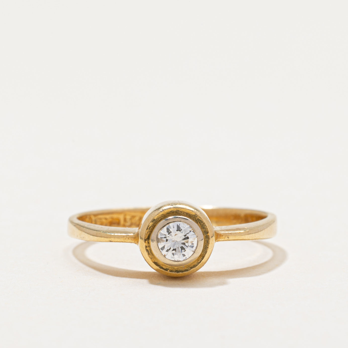 Solitaire Bezel Set Diamond Ring | 0.14ct | SZ 5