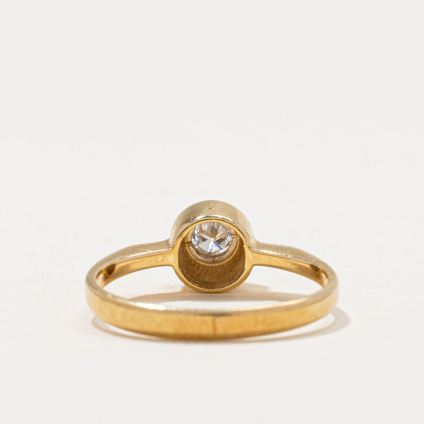 Solitaire Bezel Set Diamond Ring | 0.14ct | SZ 5