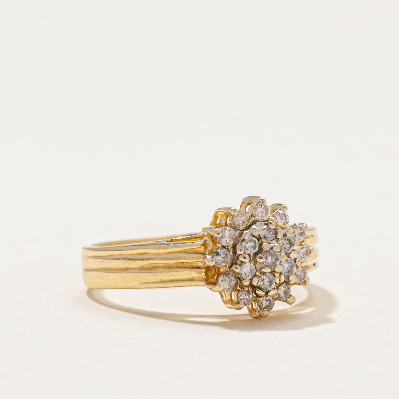 Diamond Cluster Petal Ring | 0.21ctw | SZ 5.5