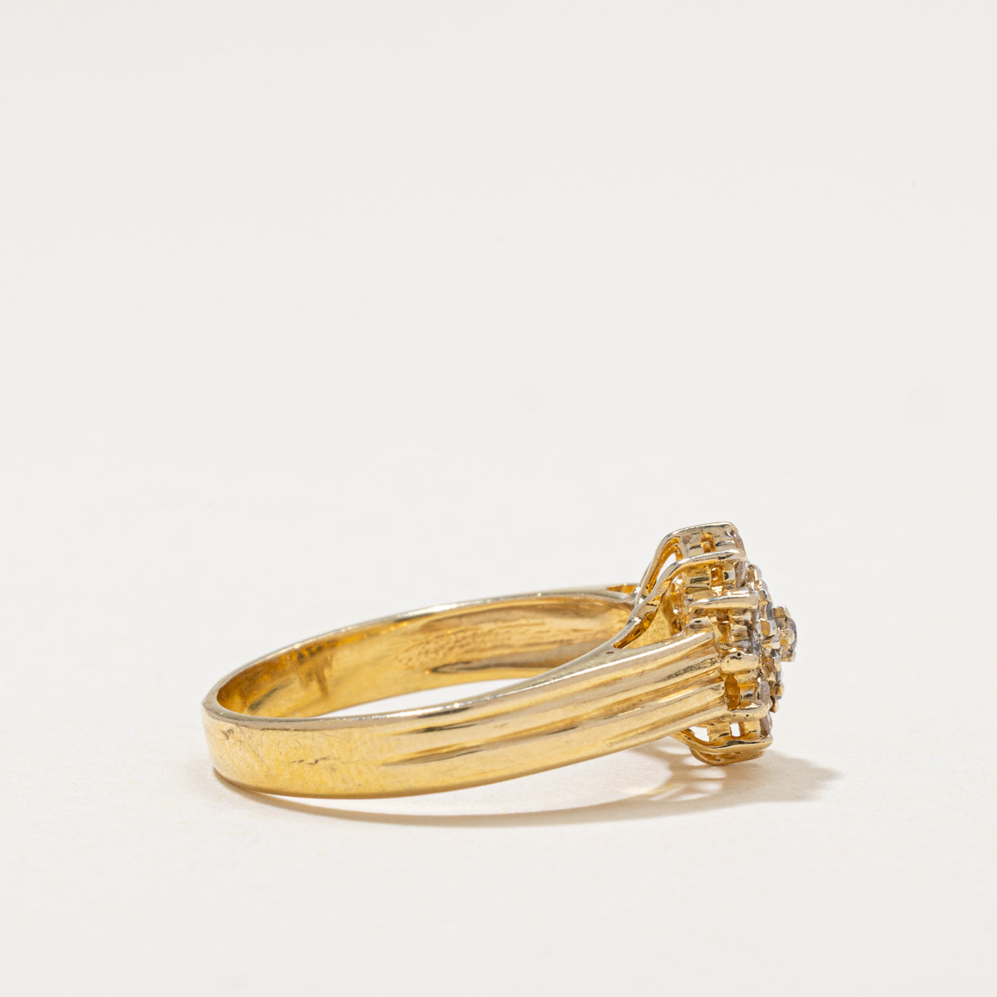 Diamond Cluster Petal Ring | 0.21ctw | SZ 5.5