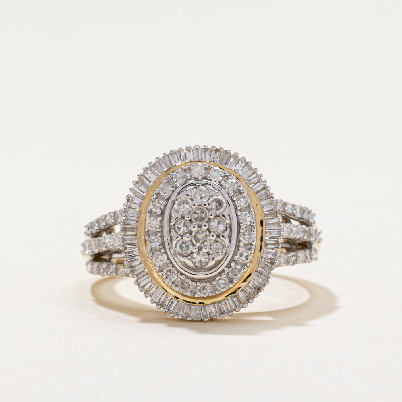 Diamond Oval Cluster Cocktail Ring | 0.69ctw | SZ 6.25