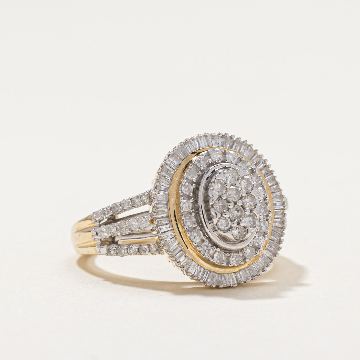 Diamond Oval Cluster Cocktail Ring | 0.69ctw | SZ 6.25