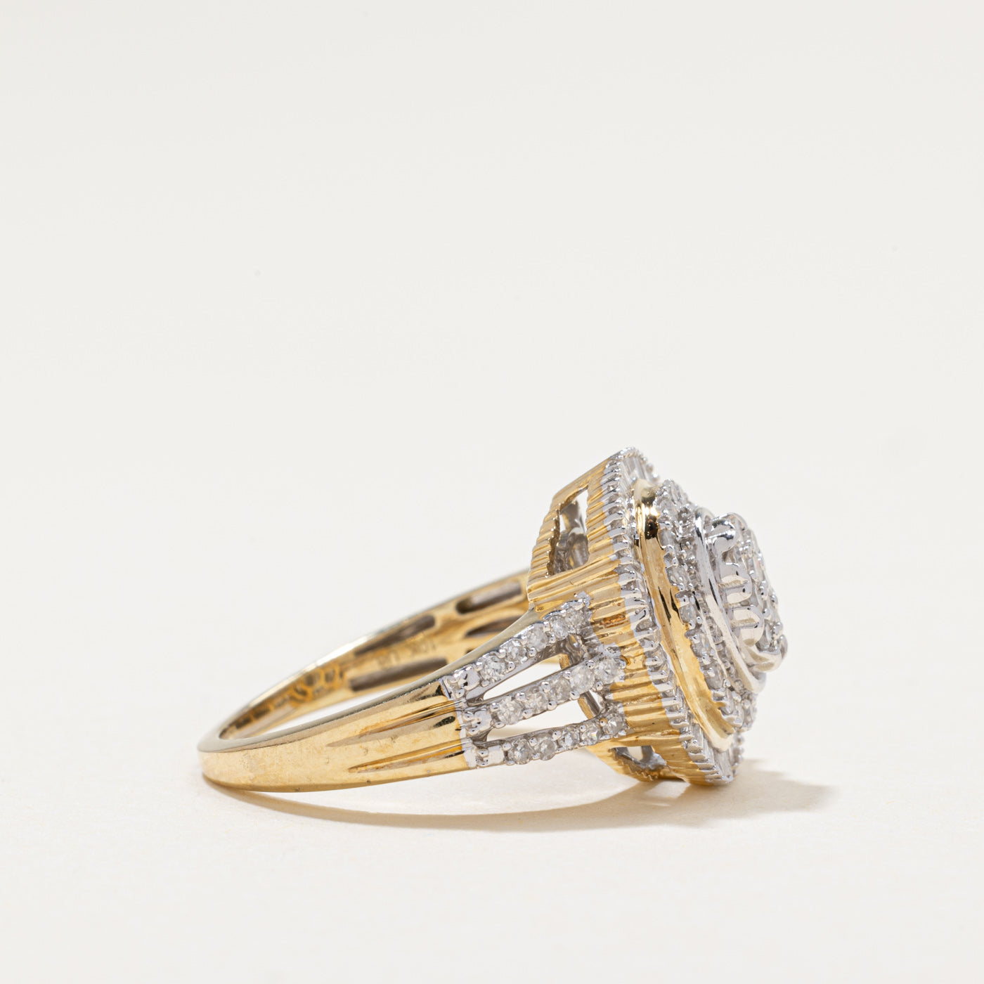Diamond Oval Cluster Cocktail Ring | 0.69ctw | SZ 6.25