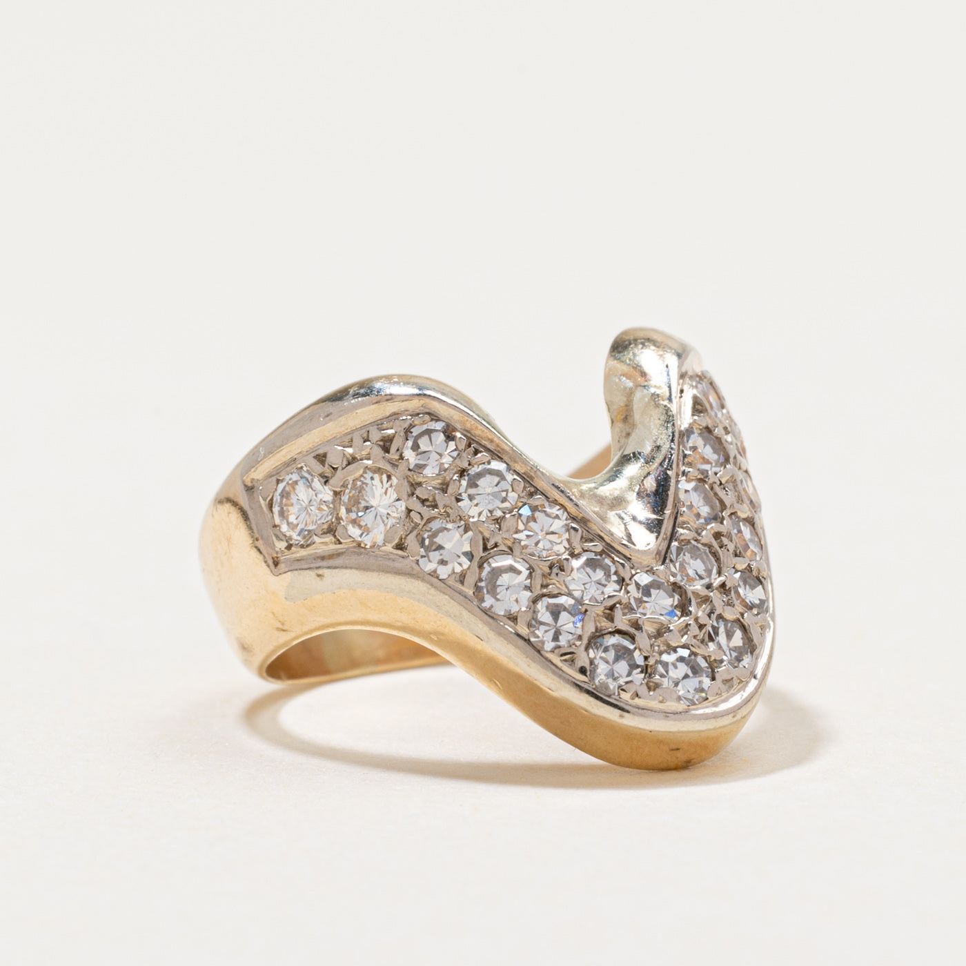 Diamond Wave Cluster Chunky Ring | 0.60ctw | SZ 2.25