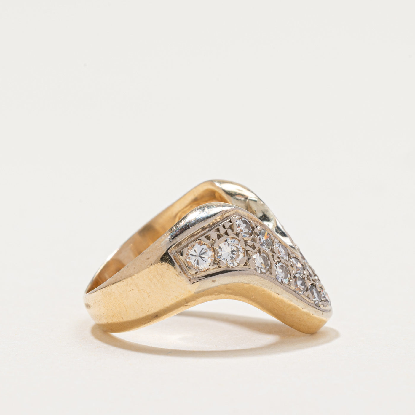 Diamond Wave Cluster Chunky Ring | 0.60ctw | SZ 2.25