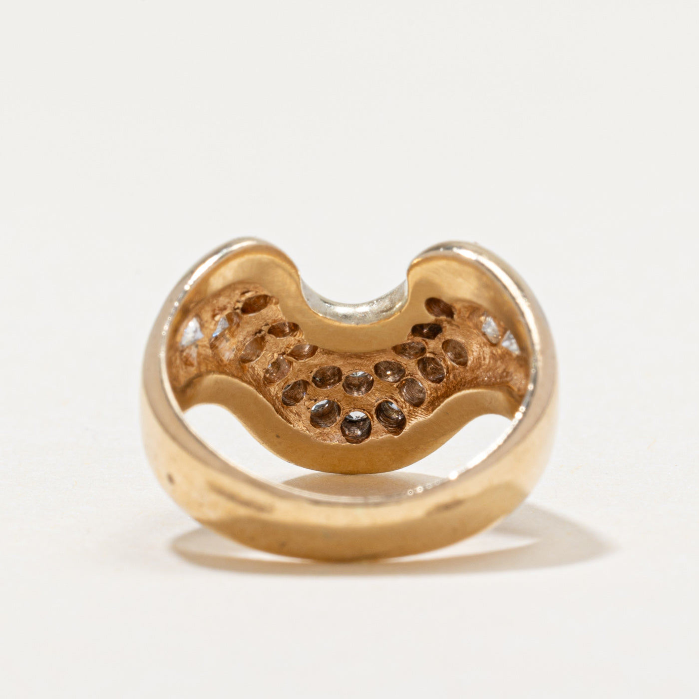 Diamond Wave Cluster Chunky Ring | 0.60ctw | SZ 2.25