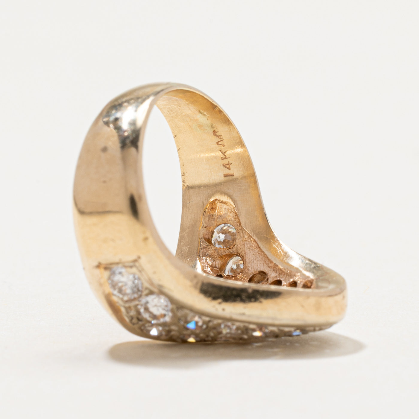 Diamond Wave Cluster Chunky Ring | 0.60ctw | SZ 2.25