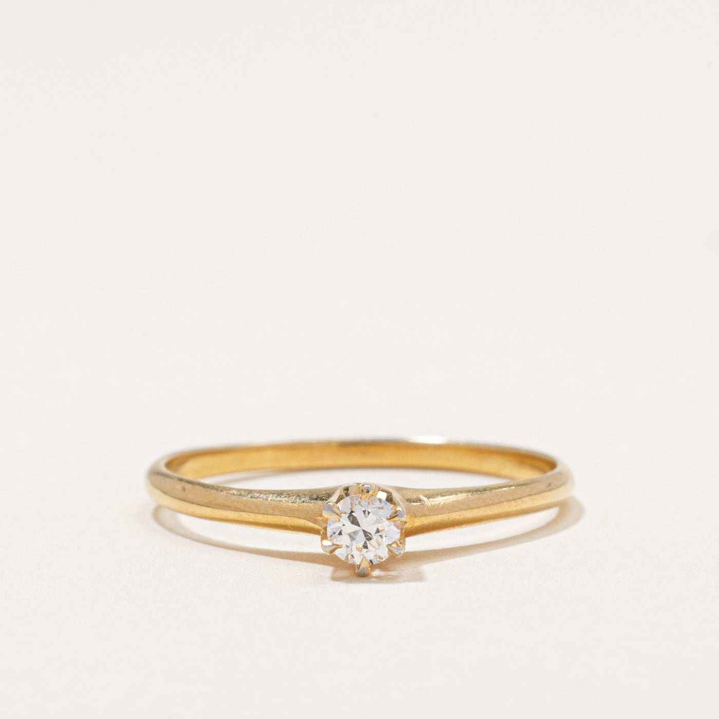 Solitaire Diamond Petite Ring | 0.15ct | SZ 9.25