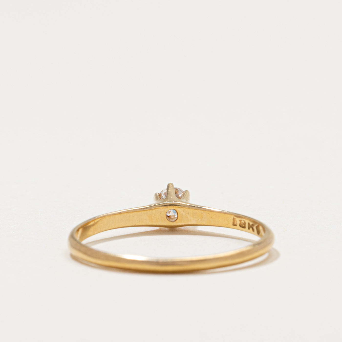 Solitaire Diamond Petite Ring | 0.15ct | SZ 9.25