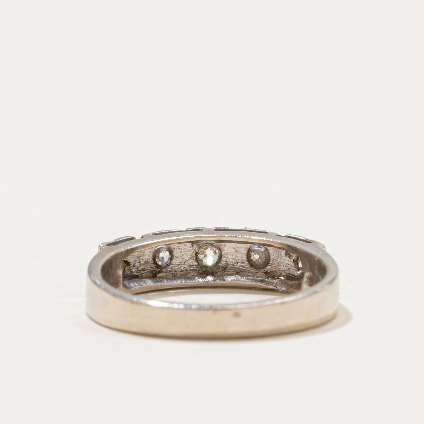 Five Stone Diamond Textured Ring | 0.20ctw | SZ 6