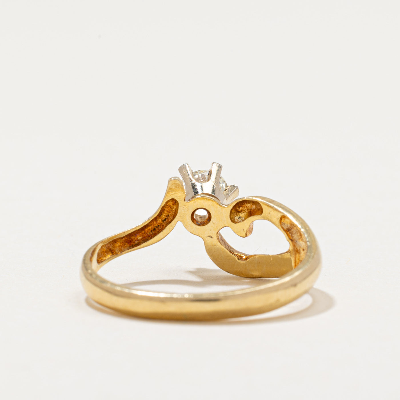 High Set Diamond Wave Design Ring | 0.37ct | SZ 6.75
